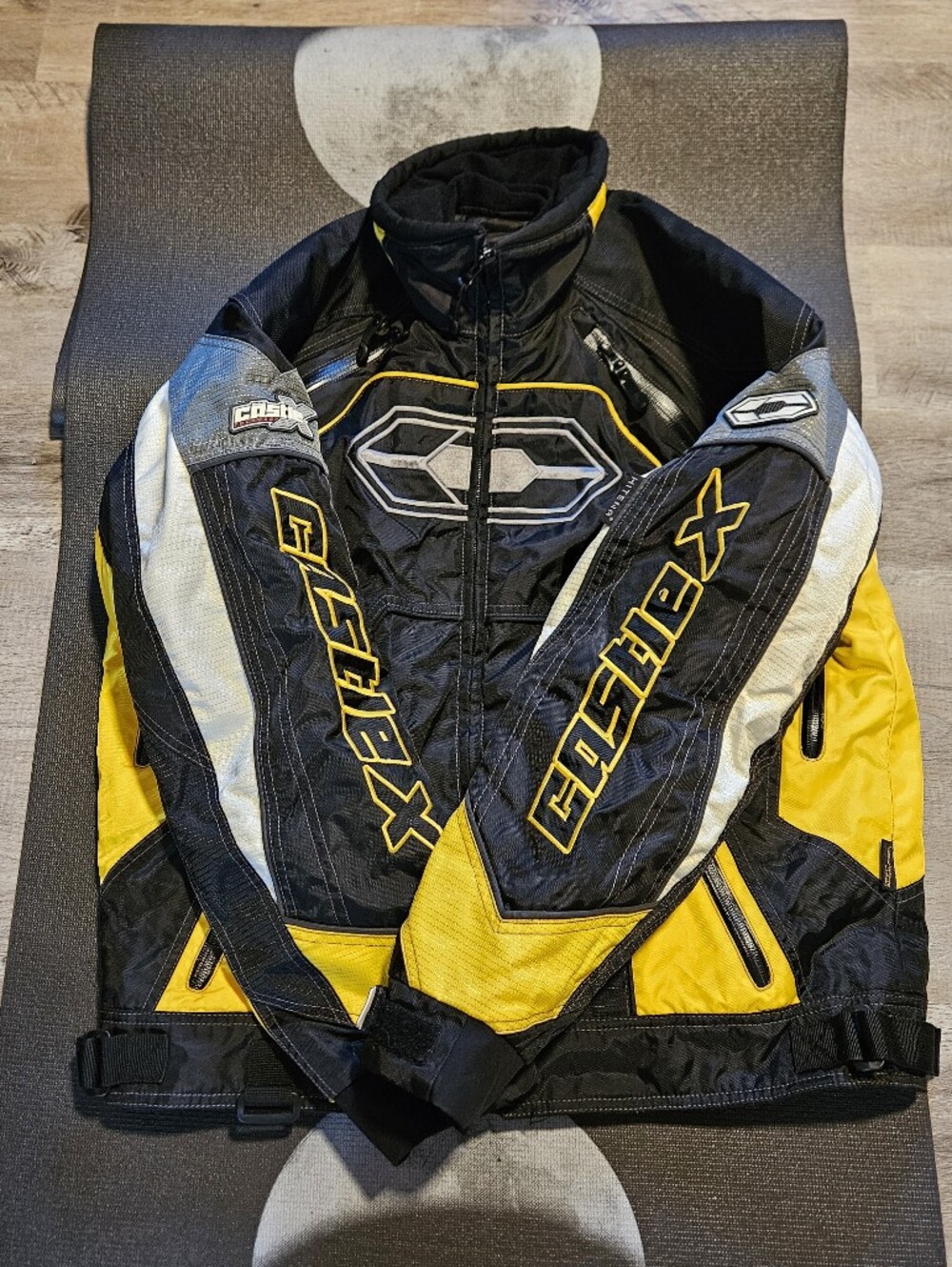 Castle X Men's Black & Yellow Textile Motorcycle Jacket